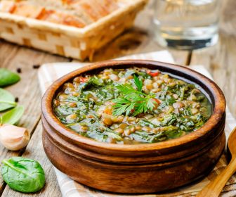 Lunch: Lentil & Spinach Soup