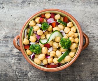 chickpea and cucumber salad