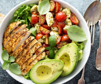 Lunch: Grilled Chicken & Avocado Salad